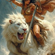 Схема вышивки «воительница»