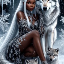 Схема вышивки «волчица»