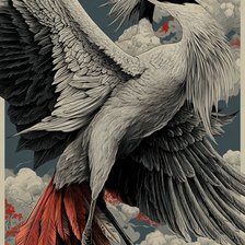 Схема вышивки «Журавли»