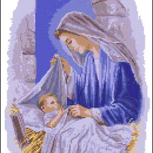 Схема вышивки «мария с младенцем»