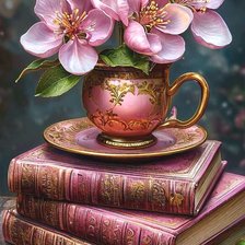 Схема вышивки «Magnolii si carti»