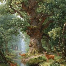 Схема вышивки «дуб»