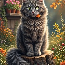 Схема вышивки «кошки»