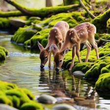 Схема вышивки «Оленята»