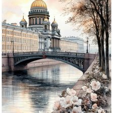 Схема вышивки «Дождливый Питер»