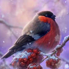 Схема вышивки «Снигирь»