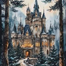 Схема вышивки «Замок»