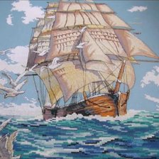 Схема вышивки «На всех парусах...»