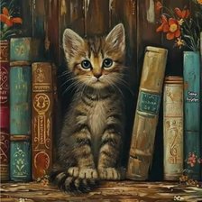 Схема вышивки «Кот»