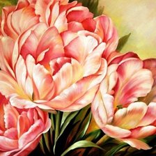 Схема вышивки «Розовые пионы»