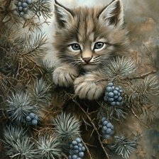 Схема вышивки «Лесная кошка»