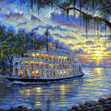 На пароходе музыка играет...