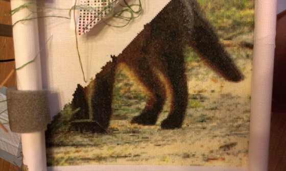 Этап процесса «Лисенок на дороге»