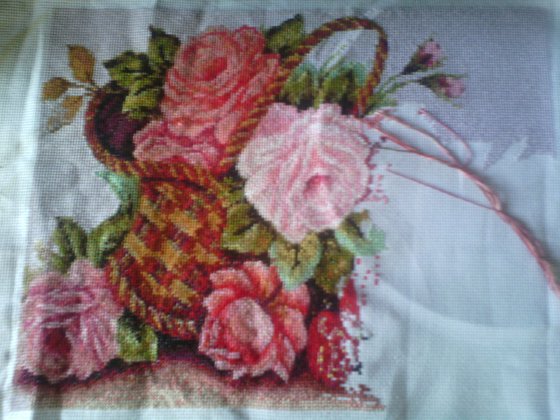 Этап процесса «Корзина роз»