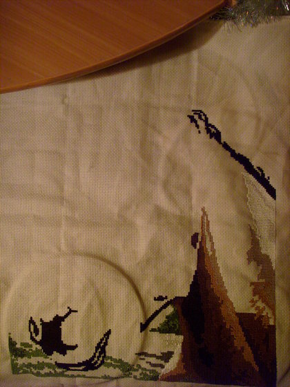 Этап процесса «Портрет коня»