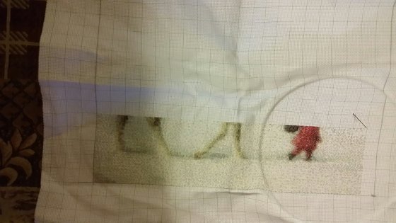 Этап процесса «Девочка и лошадь»