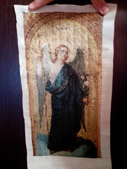 Этап процесса «законченная вышивка»