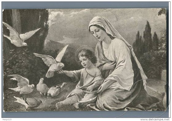 Этап процесса «Богородица и голуби (Утро в райском саду), бисер»