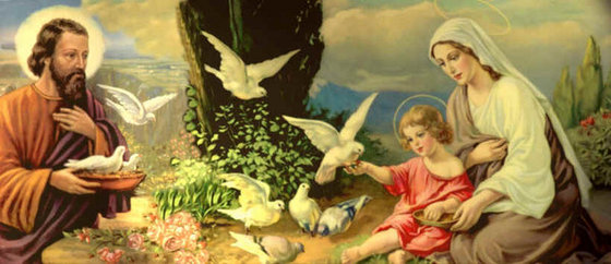 Этап процесса «Богородица и голуби (Утро в райском саду), бисер»