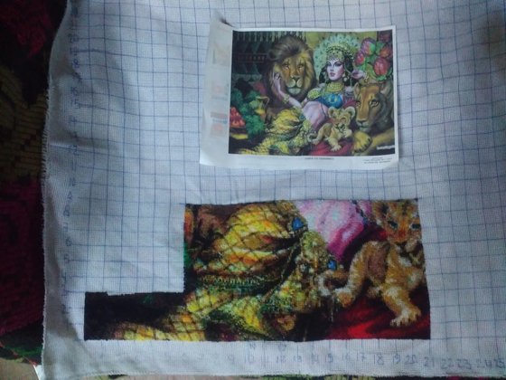 Этап процесса «клеопатра с львами»