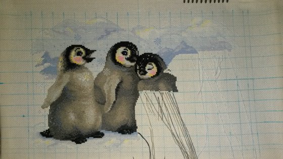 Этап процесса «Забавные пингвины»