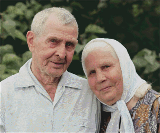 Этап процесса «Процесс создания схемы вышивки портрета (пример)»