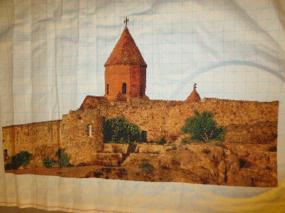 Этап процесса «Ноев ковчег и монастырь Хор-Вирап (Армения)»