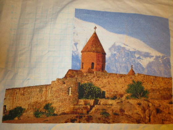 Этап процесса «Ноев ковчег и монастырь Хор-Вирап (Армения)»