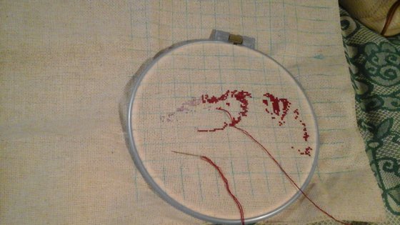 Этап процесса «Девушка нос-бабочка»