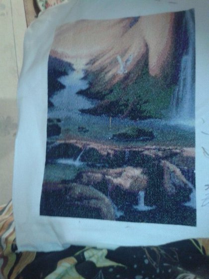 Этап процесса «Девушка-гора»