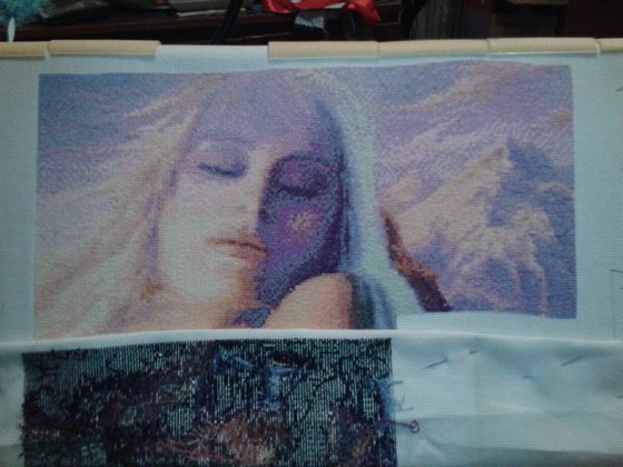 Этап процесса «Девушка-гора»