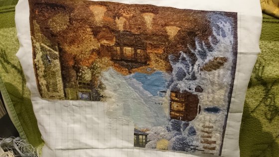 Этап процесса «Подушка времена года»