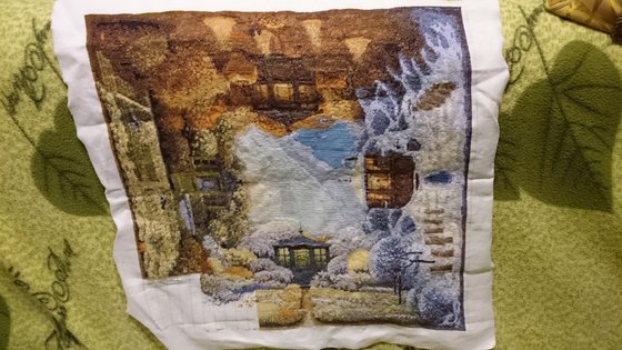 Этап процесса «Подушка времена года»