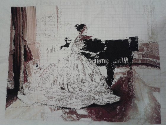 Этап процесса «Невеста у рояля.»