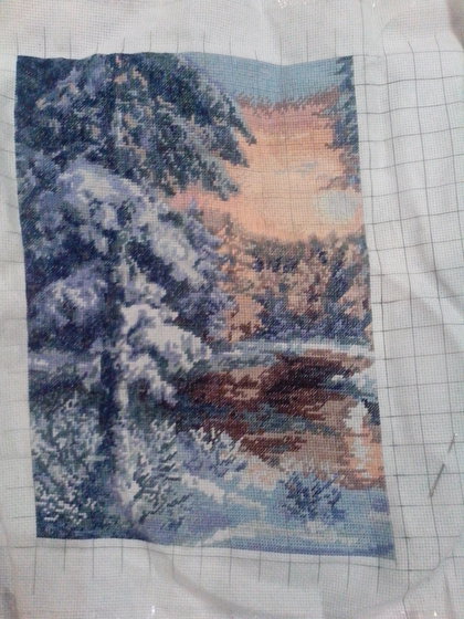 Этап процесса «зима в лесу»