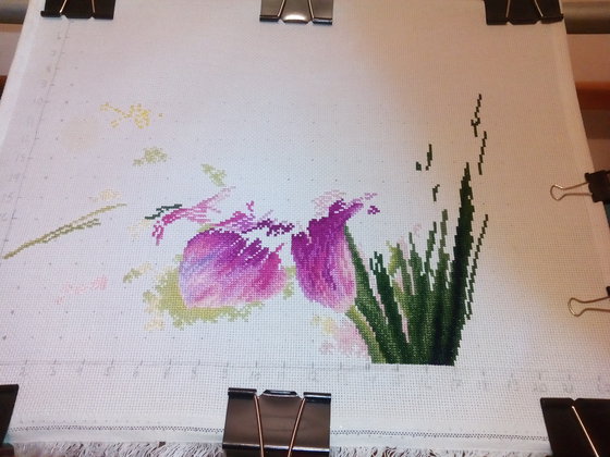 Этап процесса «Lovely orchids»