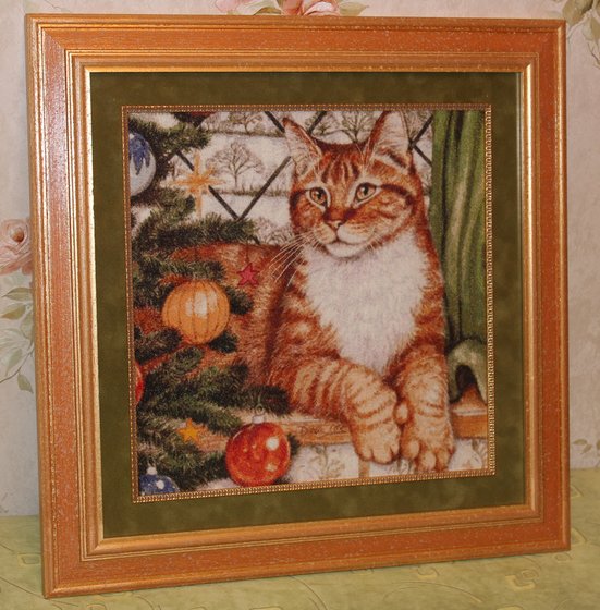 Этап процесса «Кот новогодний»