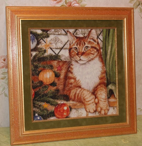 Этап процесса «Кот новогодний»