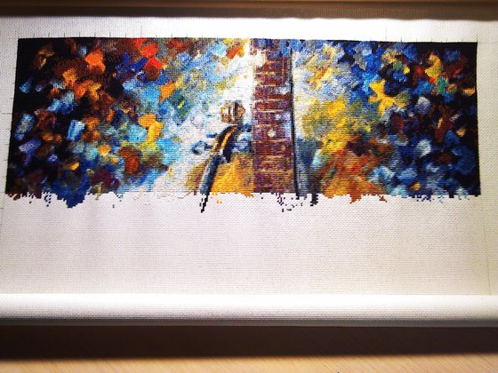 Этап процесса «"Гитара и скрипка" по картине Афремова.»