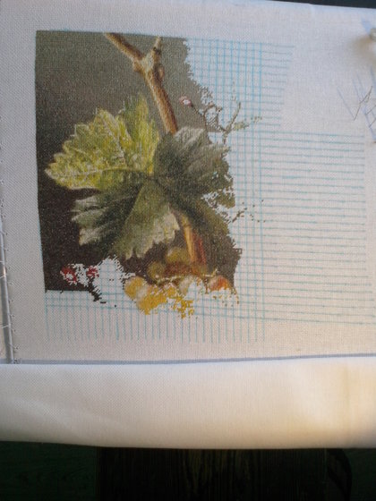 Этап процесса «Сливы, фрукты и каштан»