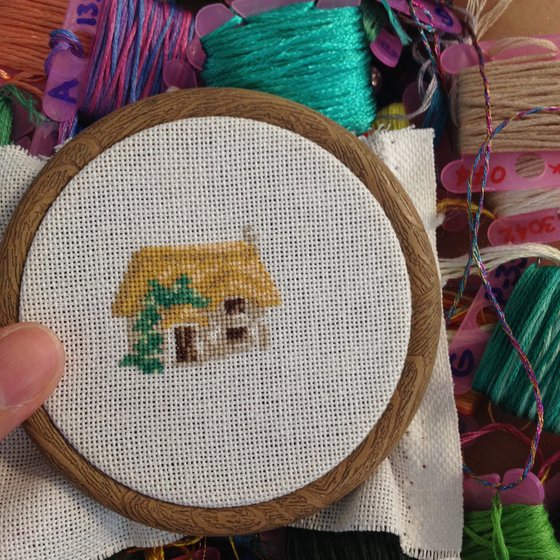 Этап процесса «Домик с соломенной крышей (2 из 5)»