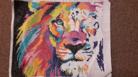 Этап процесса «Радужный лев;)»