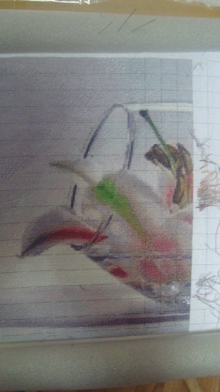 Этап процесса «Лилия в бокале»