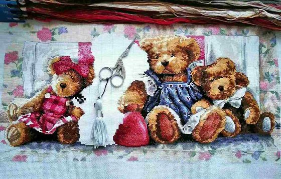 Этап процесса «Медвежья семейка от фирмы "Белоснежка"»