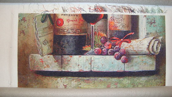 Этап процесса «Натюрморт с вином.»