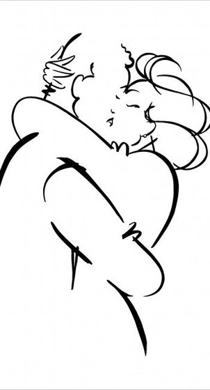 Этап процесса «монохром "Влюбленная пара"»