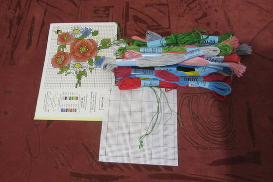 Этап процесса «Открытка - букетик»