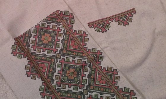 Этап процесса «Вышиваночка»