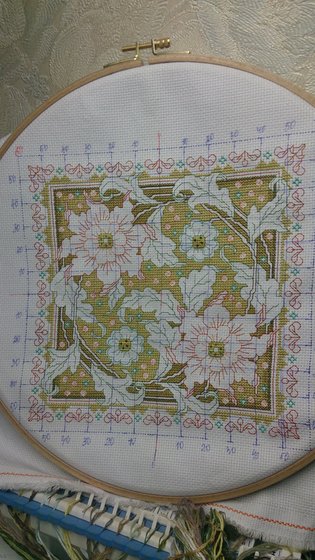 Этап процесса «Современное средневековье в технике "ассизи" от Джоан Эллиот»