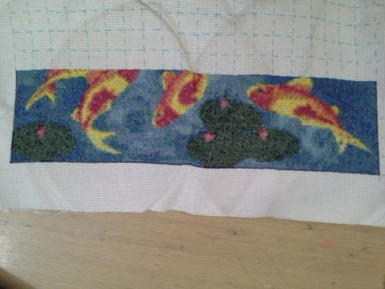 Этап процесса «Рыбки кои»